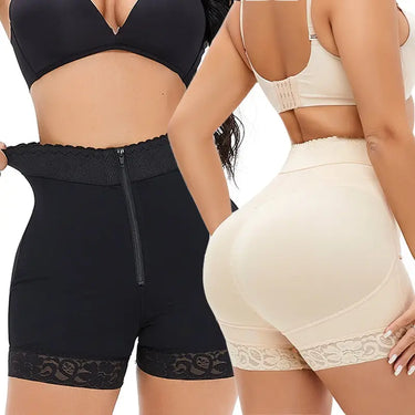 Shorty Push Up Femme gainant taille haute conçu pour affiner la taille, lisser le ventre et rehausser les fesses avec un effet push-up naturel. Tissu extensible et respirant, idéal sous toutes vos tenues.